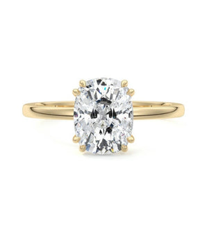 Solitaire Ring with 1.50 CT Cushion Cut Moissanite