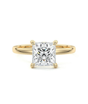 Hidden Halo Ring with 1.20 CT Princess Cut Moissanite