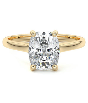 Solitaire Ring with 1.0 CT Cushion Cut Moissanite