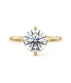 Solitaire Ring with 1.20 CT Round Cut Moissanite