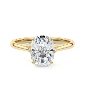 Solitaire Ring with 1.50 CT Cushion Cut Moissanite