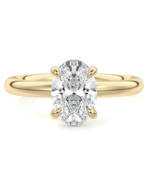 Solitaire Ring with 1.20 CT Oval Moissanite