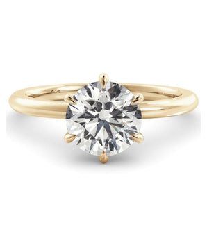 Solitaire Ring with 1.50 CT Round Moissanite