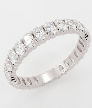 Full Eternity Band with 1.40 TCW Oval Cut Moissanite