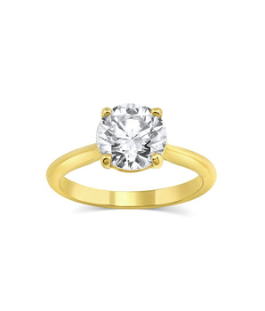 Solitaire Ring with 2.0 Ct Round Moissanite