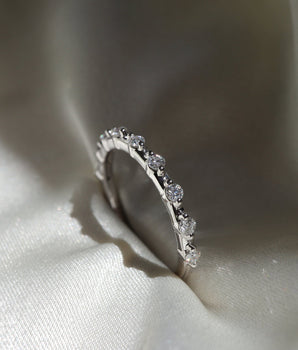 Dainty Band with 0.20 TCW Round Cut Moissanite