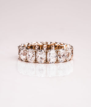 3.0 TCW Cushion Eternity Lab Grown Diamond Wedding Band