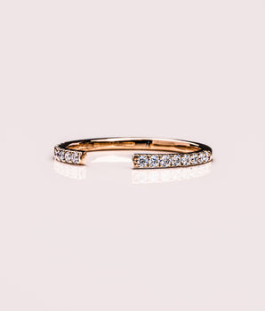 0.30 TCW Round Open Lab Grown Diamond Wedding Band