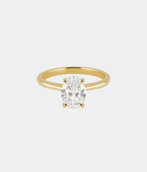 Solitaire Ring with 1.0 CT Oval Cut Moissanite