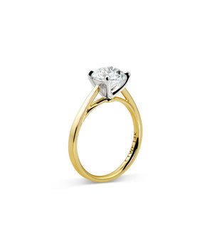 Solitaire Ring with 1.50 CT Round Moissanite