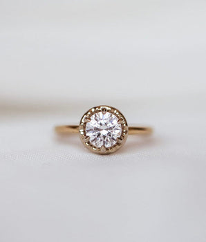 Solitaire Ring with 4.0 CT Round Moissanite