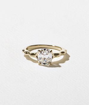 1.35 CT Cushion G/VS1 CVD Diamond Solitaire Engagement Ring